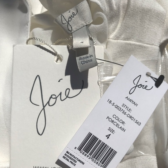 NWT Joie Amiyah White Fringe Mini Dress Size 4 - Picture 7 of 7